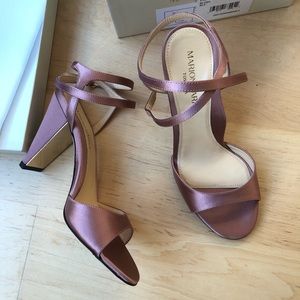 Marion Parke Loretta rose pink satin heels